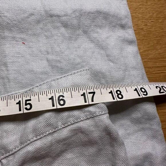 J. Jill linen pants gray white 14 - Picture 4 of 9